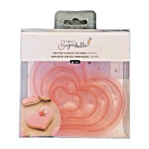 Sweet Sugarbelle, Nested Cookie Cutters - Hearts, 4 Pieces, Dishwasher Safe NEW!